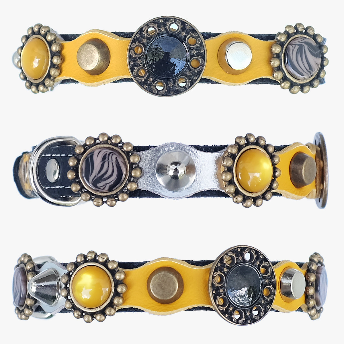 Luxury Leather Cat Collars Handmade in Spain With Studs and Stars