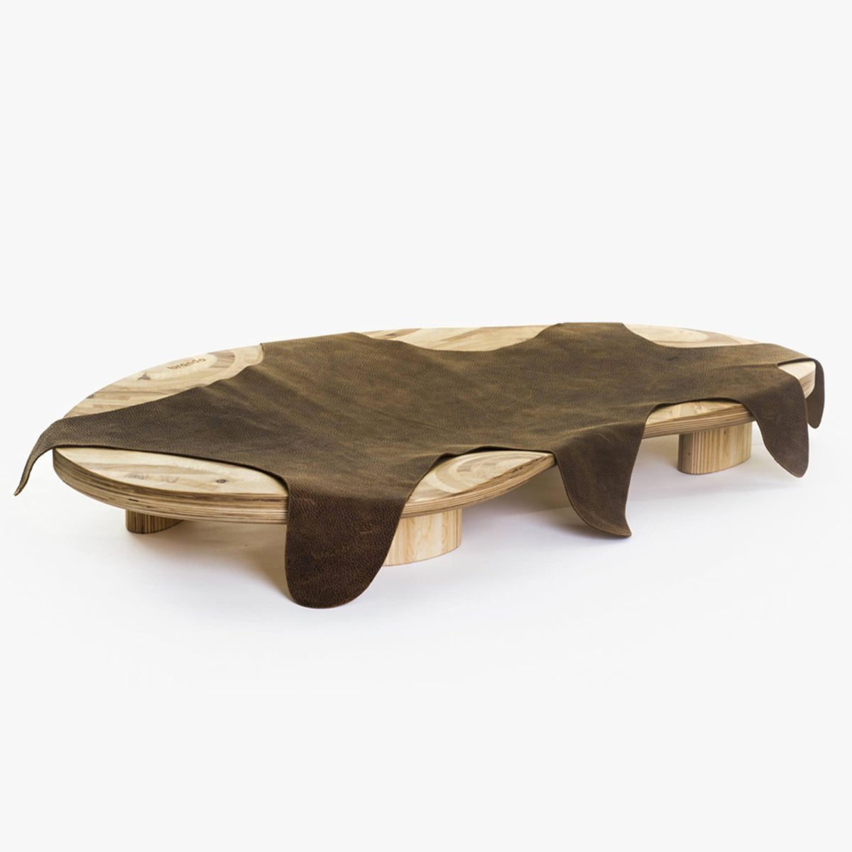 Brandodesign Luxury Cat Bed In Wood & Leather | at Made Moggie