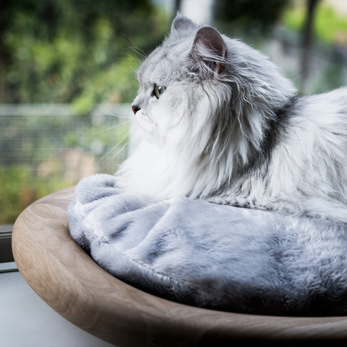Karimoku Cat Raised Cat Bed, Handmade With Solid Wood | at Made Moggie