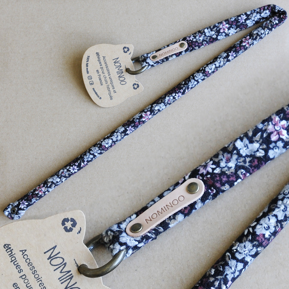 Nominoo Cat Wand Toy, Wood Stick Wrapped In Flower Fabric | at Made Moggie