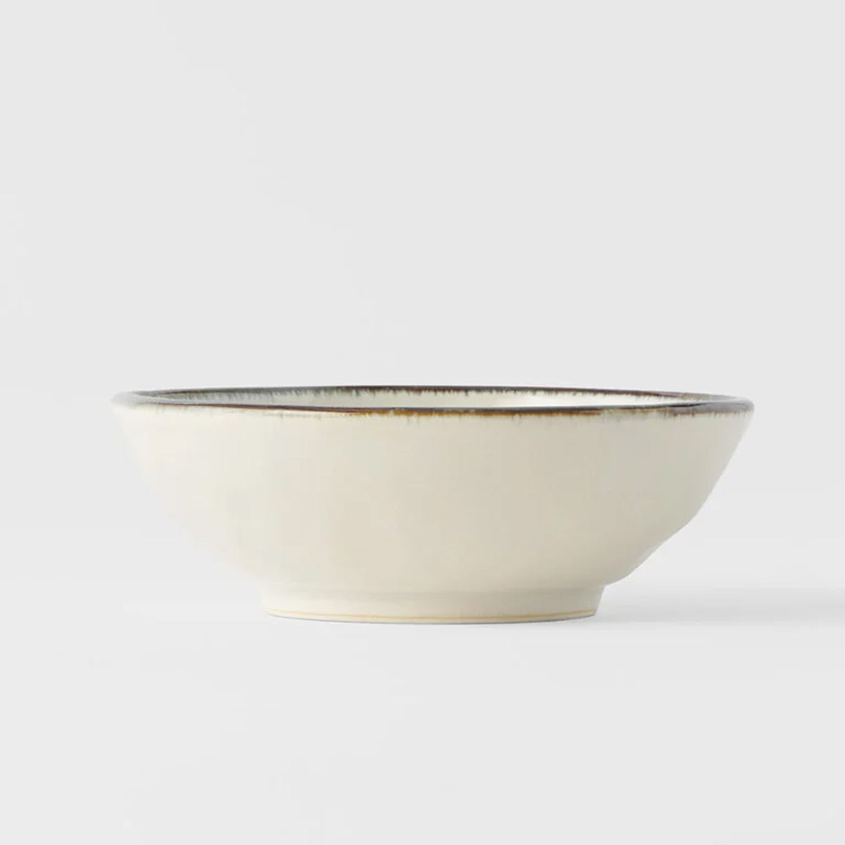 MIJ Round Glacier Ceramic Cat Bowl, In White | at Made Moggie