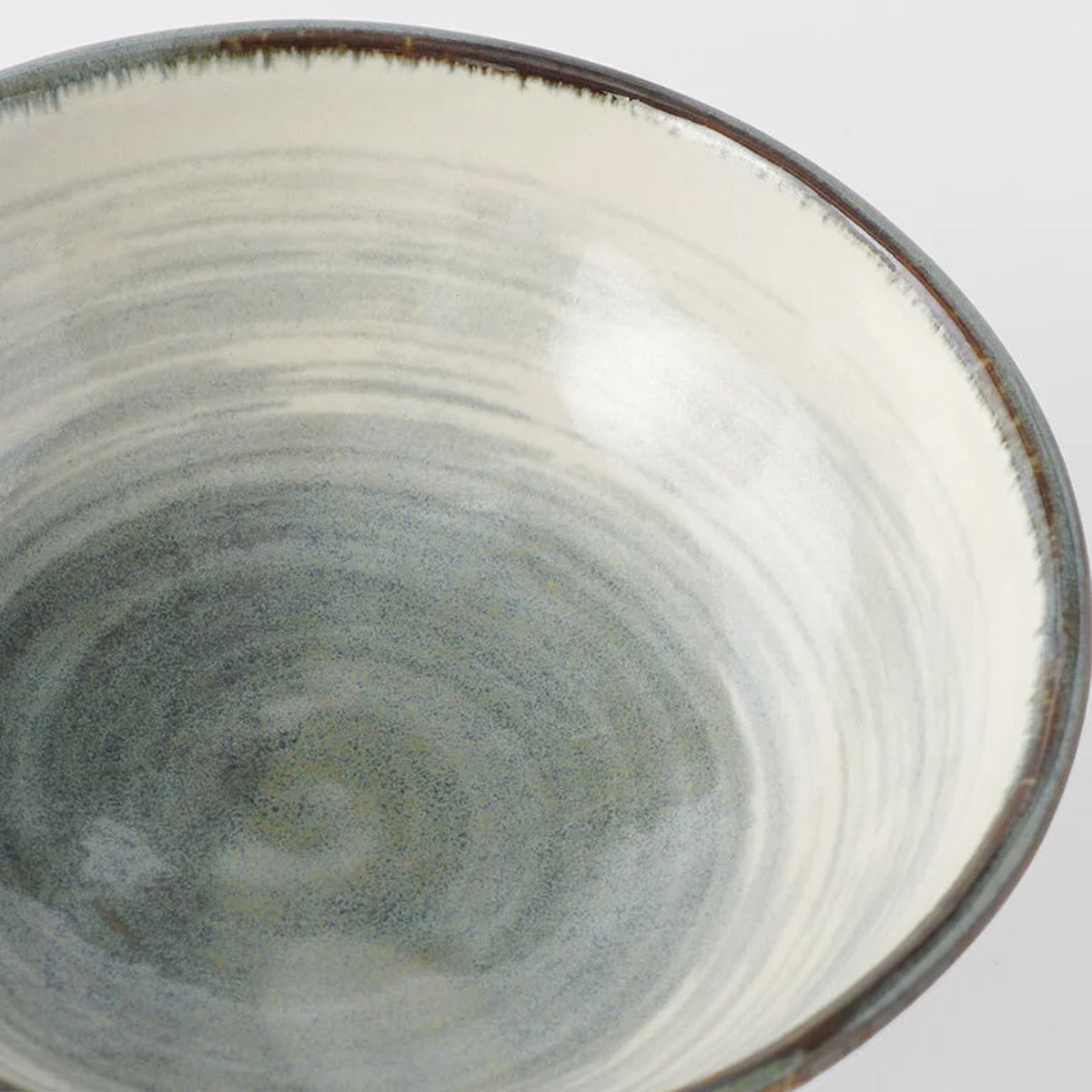 MIJ Round Glacier Ceramic Cat Bowl, In White | at Made Moggie
