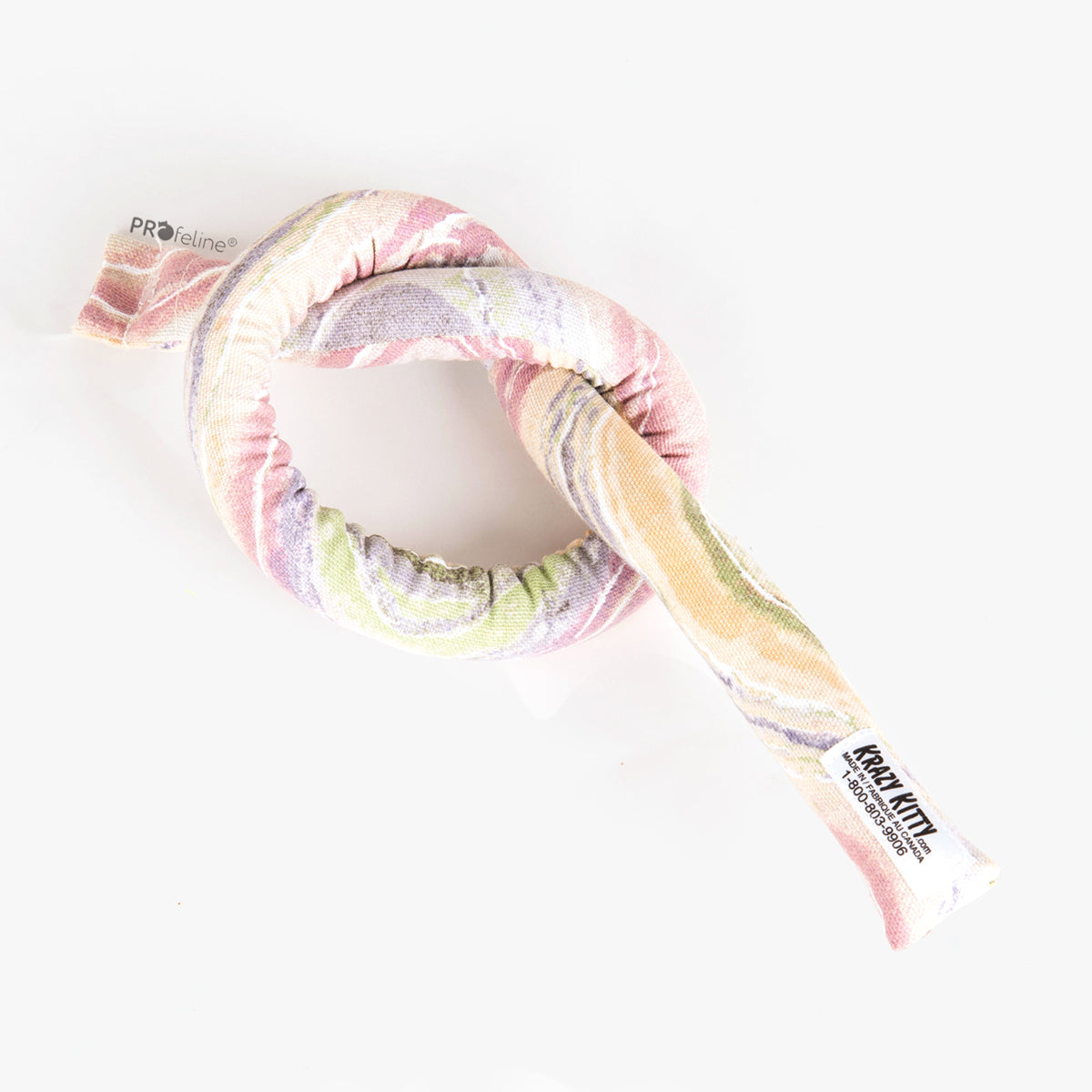 Krazy Kitty Catnip Tiger Tails Cat Toy, In Marble Fabric | at Made Moggie