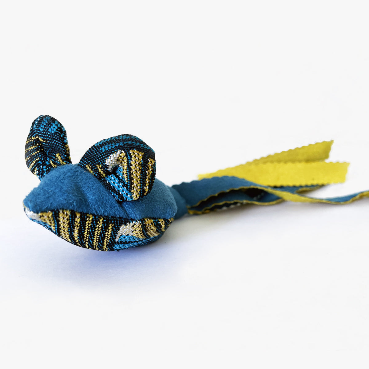 Homycat Catnip Mouse Toy, In Blue Fabric | at Made Moggie