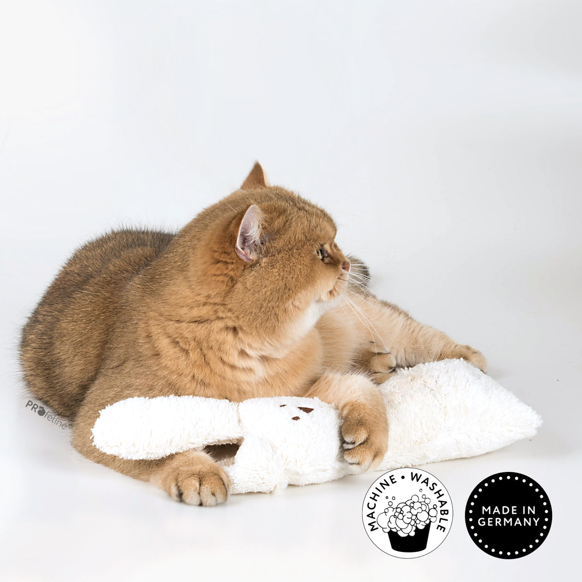 Profeline Snuggle Bunny Plush Cat Toy, For Cuddling & Kicking | at Made Moggie