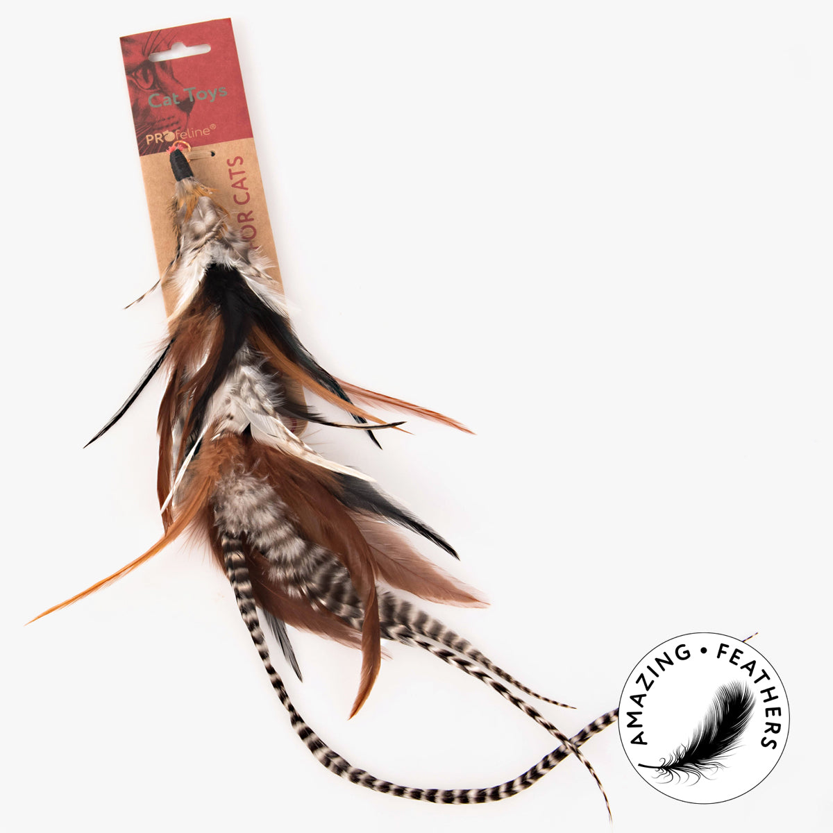 Profeline Jungle Feathers Cat Toy, With Natural Feathers | at Made Moggie