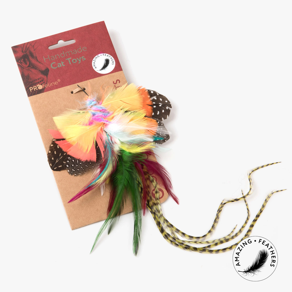 Profeline Papillon Brazil Feather Cat Toy, Attachment for Wands | at Made Moggie