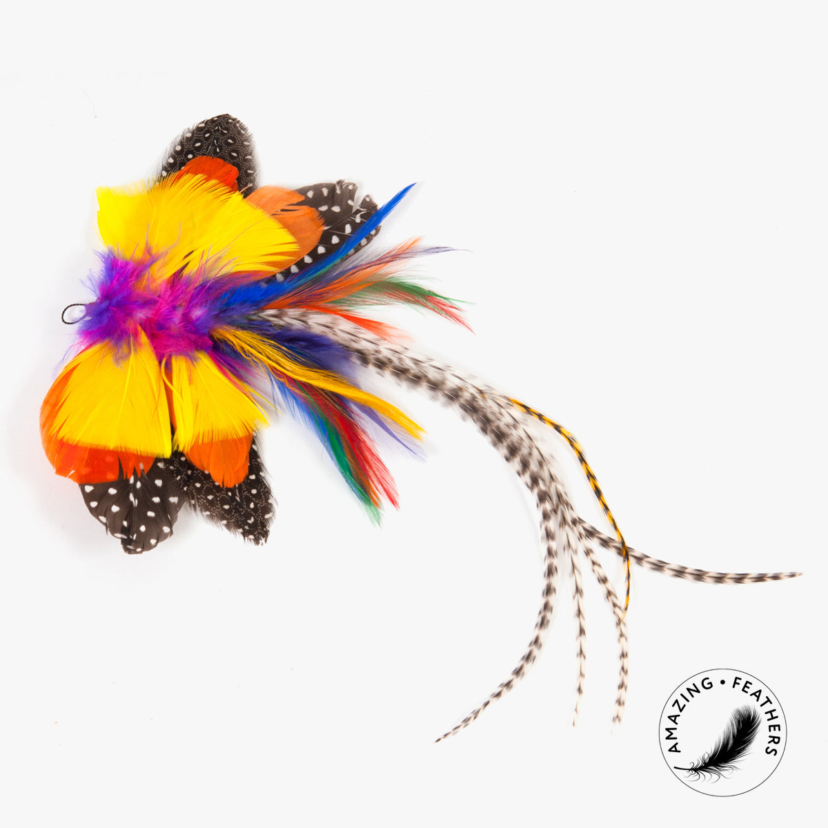 Profeline Papillon Brazil Feather Cat Toy, In Bright Colours | at Made Moggie
