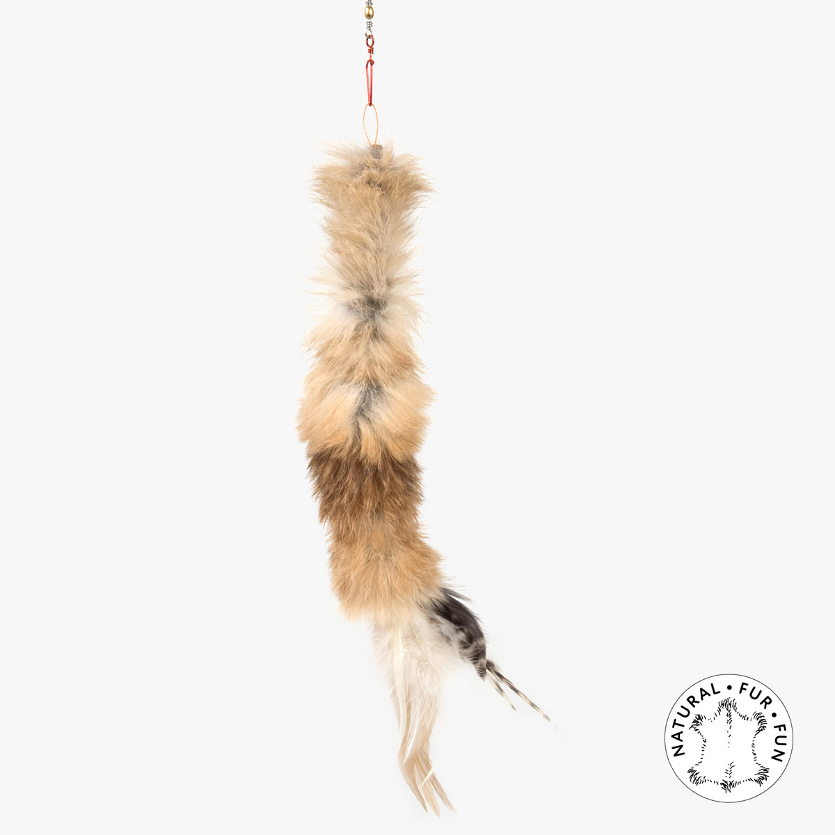 Profeline Furry Tail Cat Toy, With Feathers | at Made Moggie