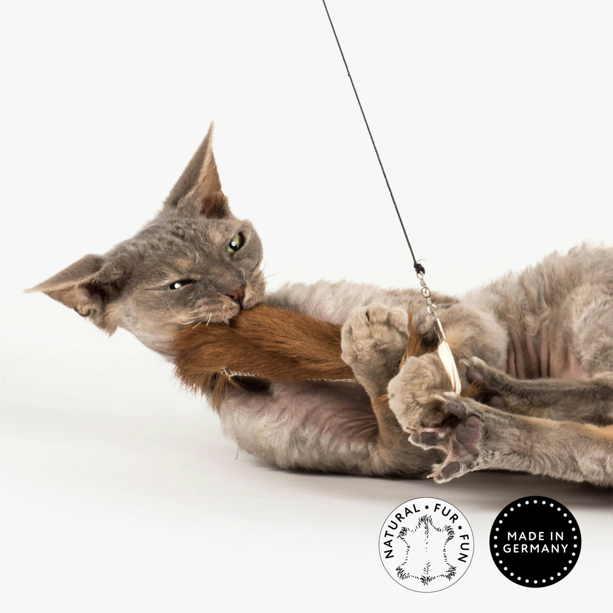 Profeline Goatskin Fur Refill, Cat Toy Attachment For Cat Wands | at Made Moggie