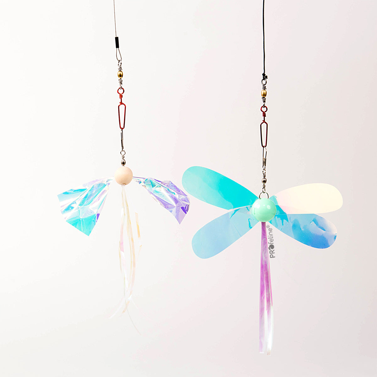 Profeline Holographic Butterflies Cat Toy, With Ribbon Tail | at Made Moggie