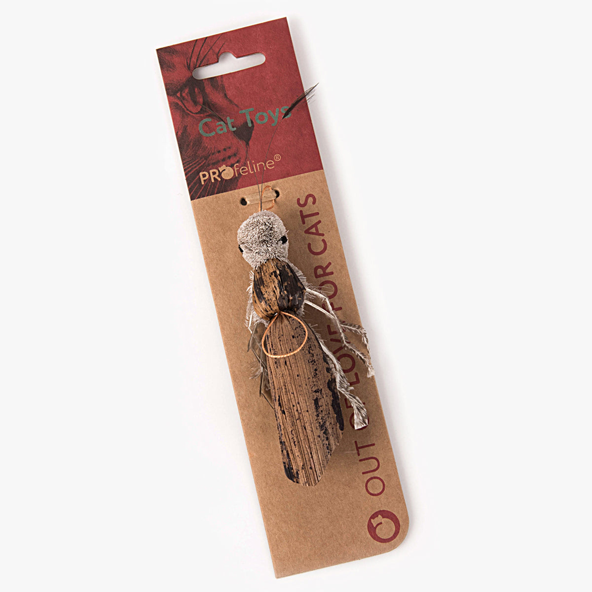 Profeline La Cucaracha Cat Toy, Handmade With Feathers & Bristles | at Made Moggie