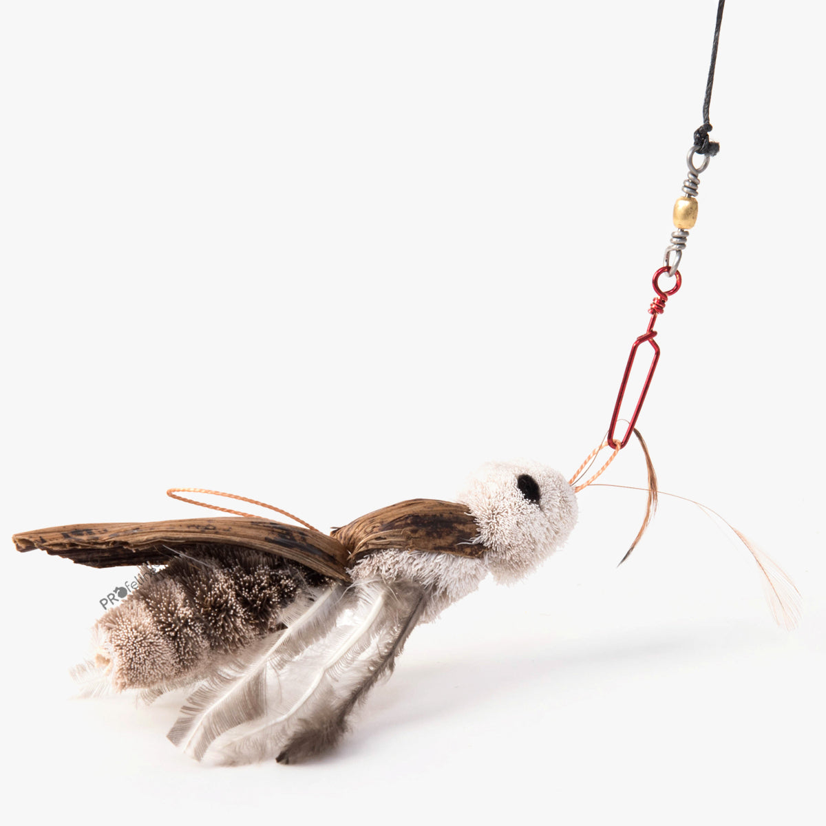 Profeline La Cucaracha Cat Toy, Handmade With Feathers & Bristles | at Made Moggie