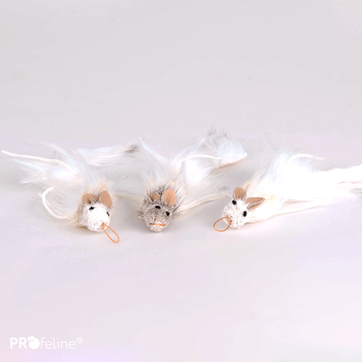 Profeline Snow White Mouse Refill Fur Cat Toy | at Made Moggie