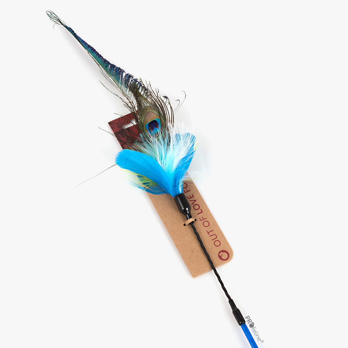 Profeline Teaser Peacock Dancer Feather Cat Toy | at Made Moggie