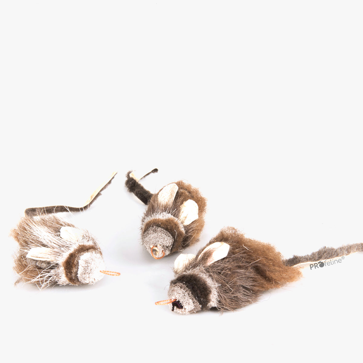 Profeline Opossum Mouse Refill, Cat Toy Made From Leather, Bristles & Wool | at Made Moggie