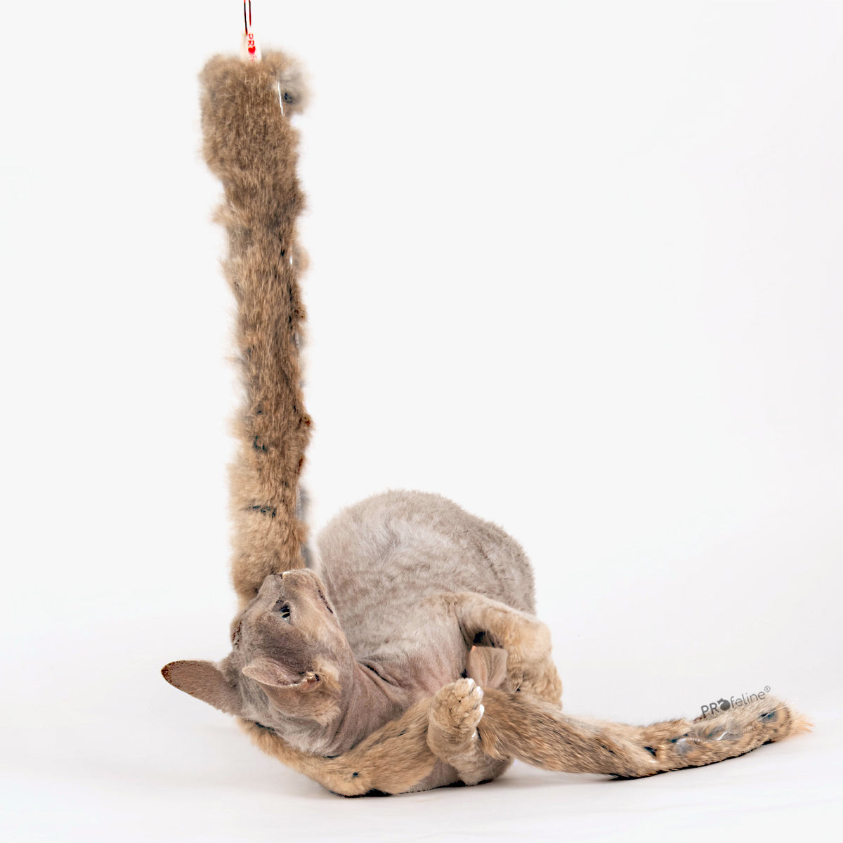 Profeline Savage Fur Snake Cat Toy, Handmade With Fur & Feather | at Made Moggie