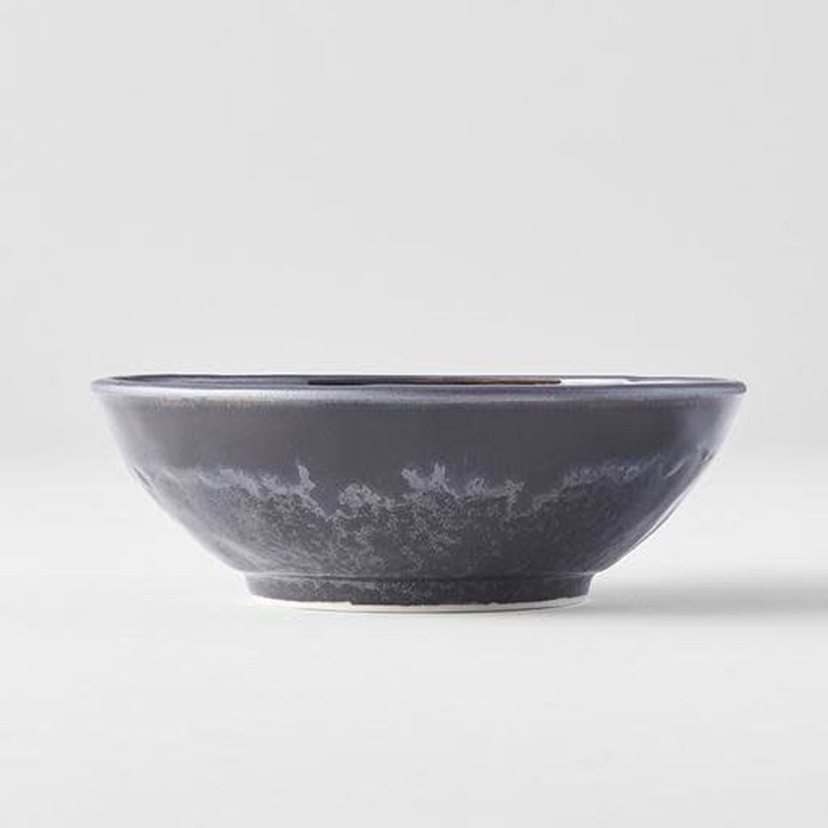 MIJ Round Matt & Shiny Black Ceramic Cat Bowl, Handmade In Japan | at Made Moggie