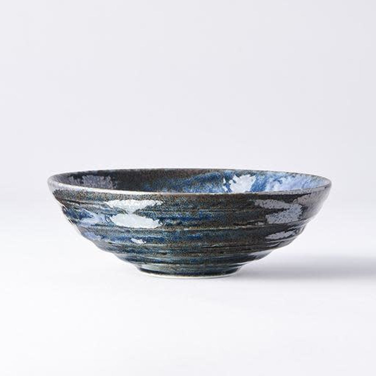 MIJ Midnight Blue Ceramic Cat Bowl | at Made Moggie