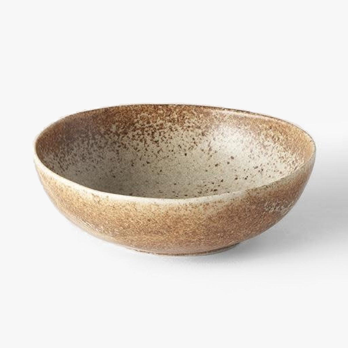 MIJ Oval Sand Fade Ceramic Cat Bowl, In Beige & Brown | at Made Moggie 