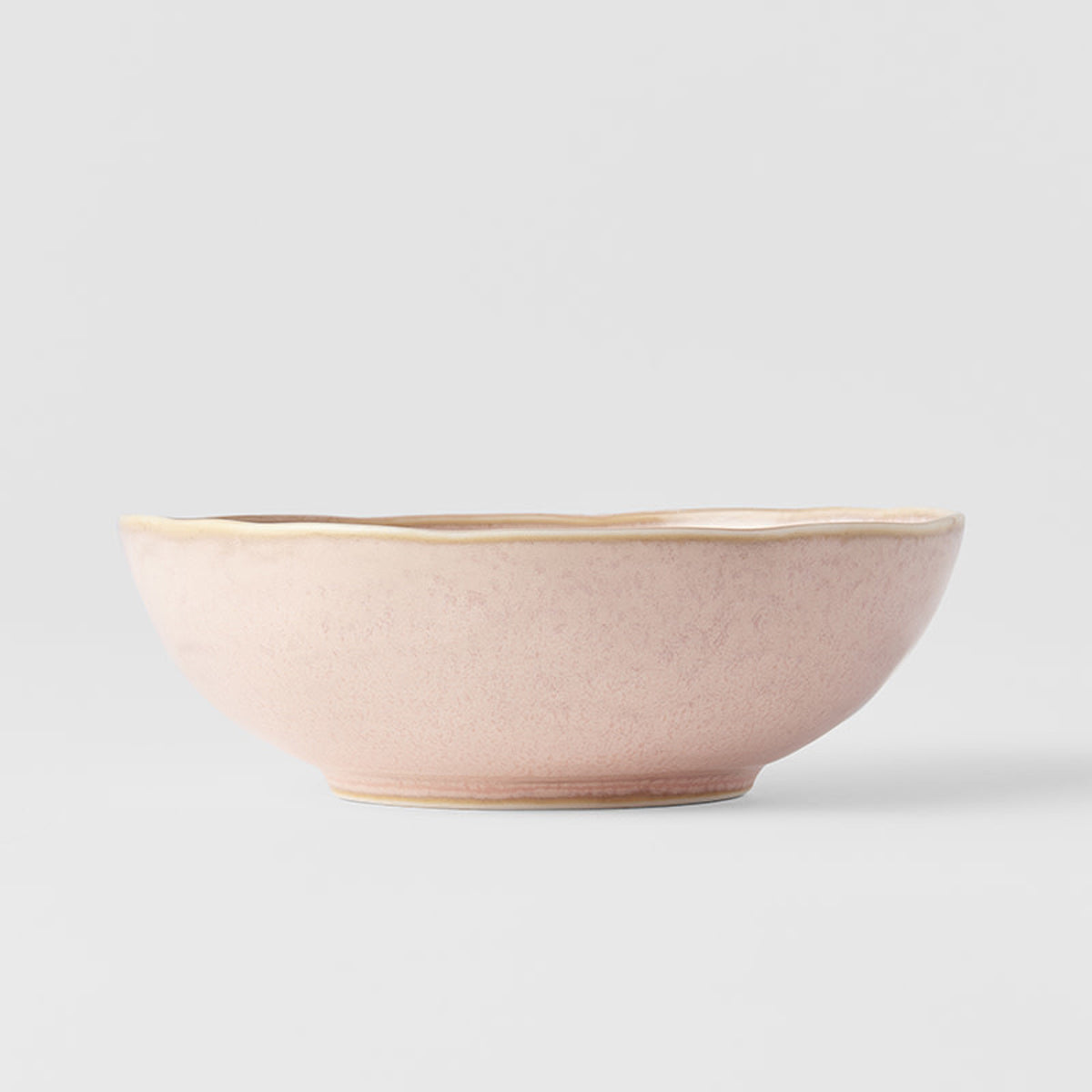 MIJ Oval Sakura Pink Handmade Cat Bowl | at Made Moggie