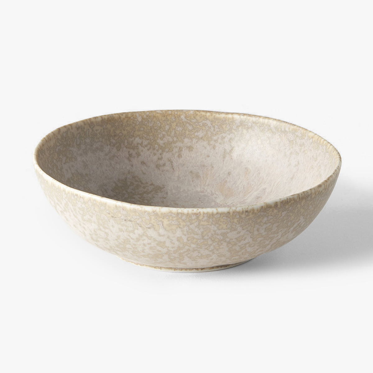MIJ Oval White Fade Ceramic Cat Bowl, In Cream & Beige | at Made Moggie