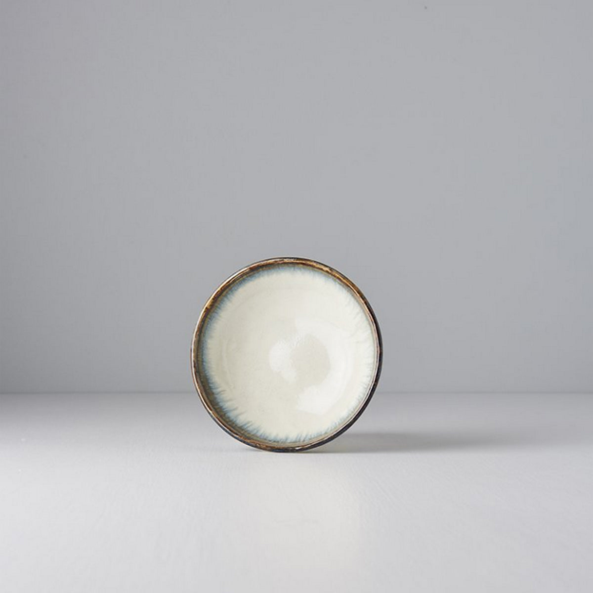 MIJ Round Aurora Ceramic Cat Bowl, In White | at Made Moggie
