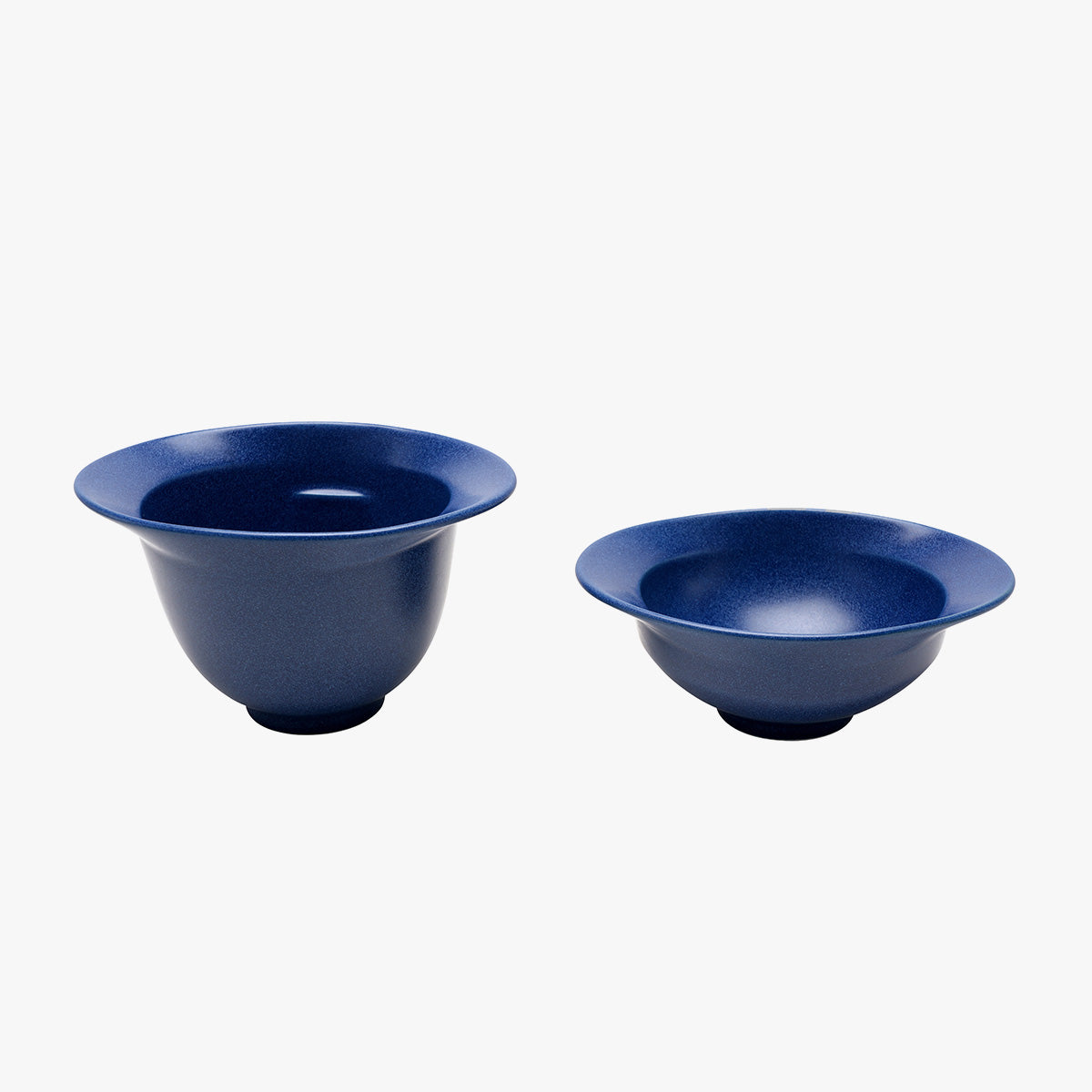 Karimoku Cat Ceramic Cat Water & Food Bowls, In Blue Porcelain | at Made Moggie