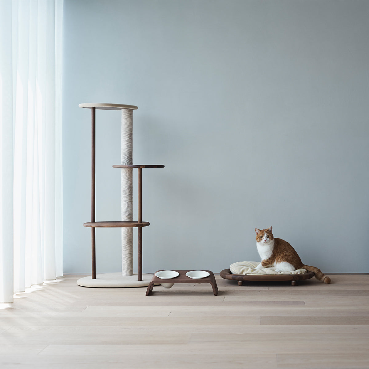 Karimoku Cat Luxury Cat Furniture, Handmade From Walnut Wood | at Made Moggie