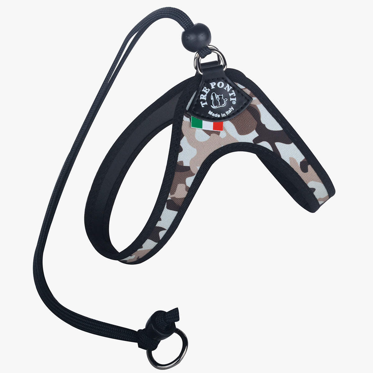 Tre Ponti Adjustable Cat & Kitten Harness, In Camouflage Onyx Design | at Made Moggie