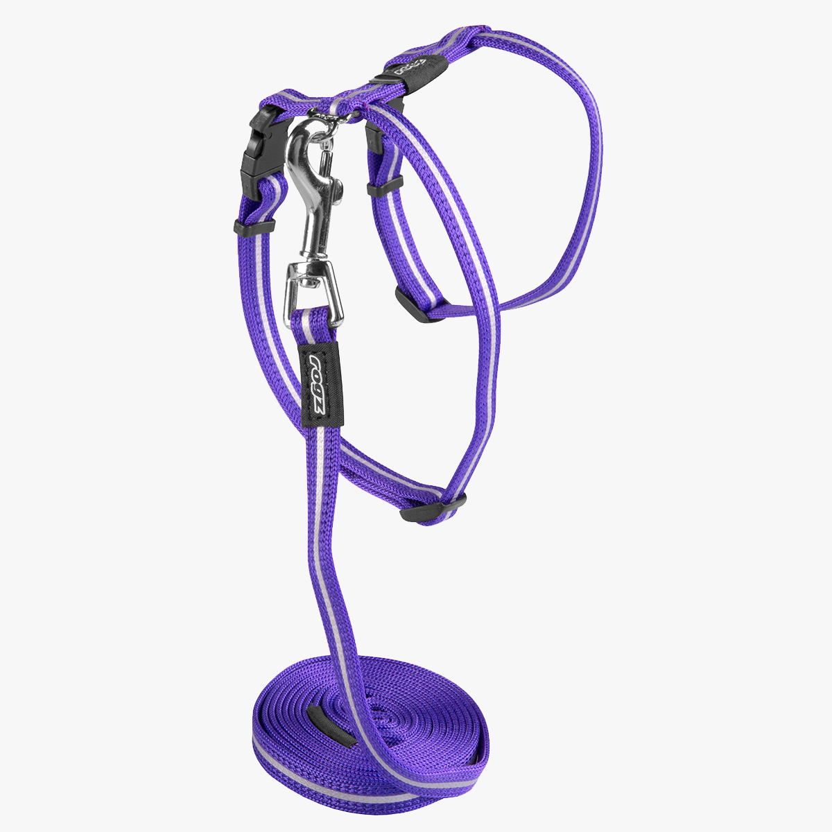 Rogz Alleycat Cat Harness & Leash Set, In Purple | at Made Moggie