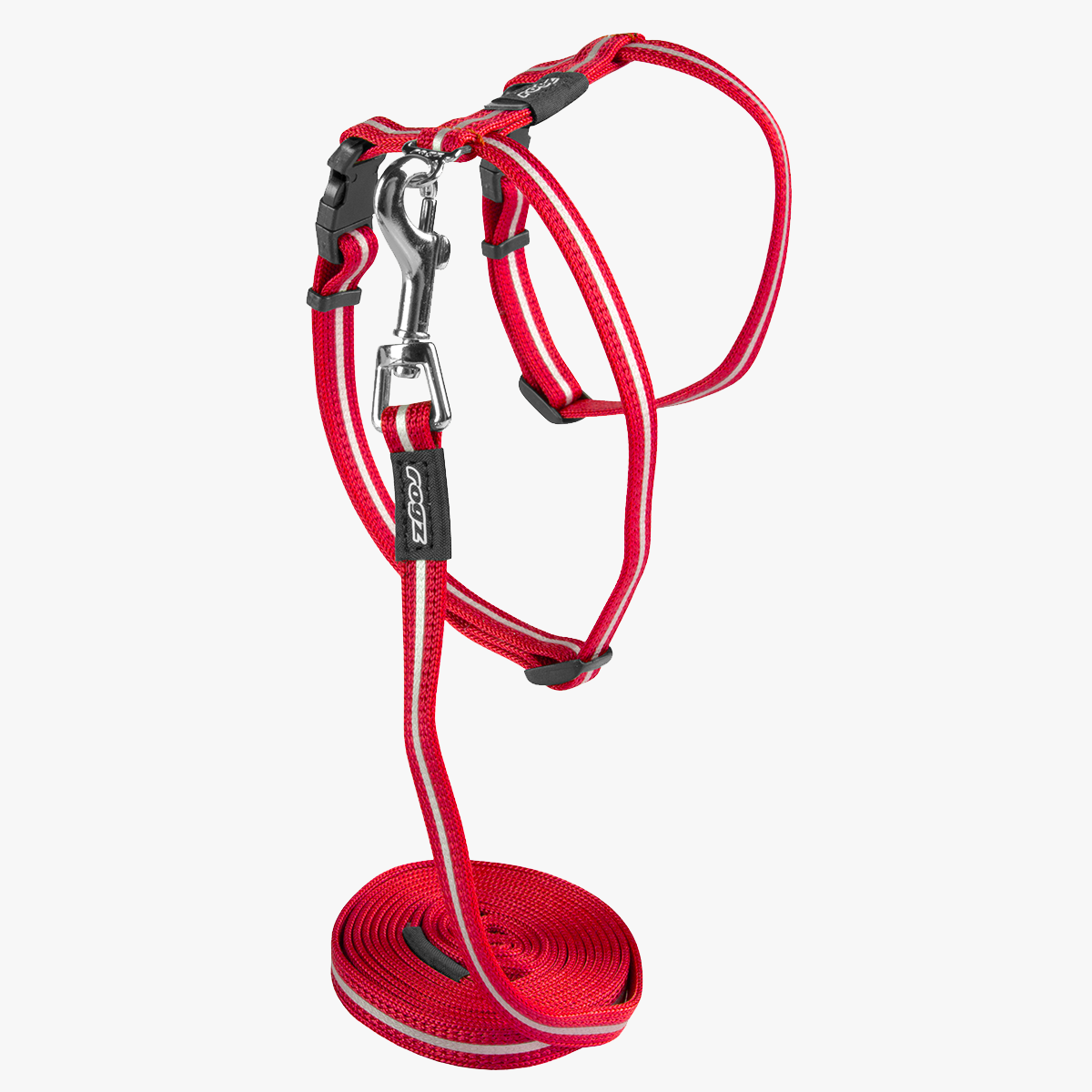 Rogz Alleycat Cat Harness & Leash Set, In Red | at Made Moggie