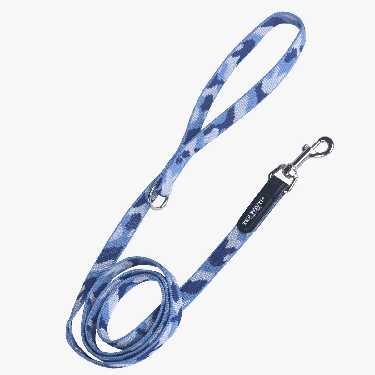 Tre Ponti Cat Leash, Camouflage Ribbon In Light Blue Camo | at Made Moggie