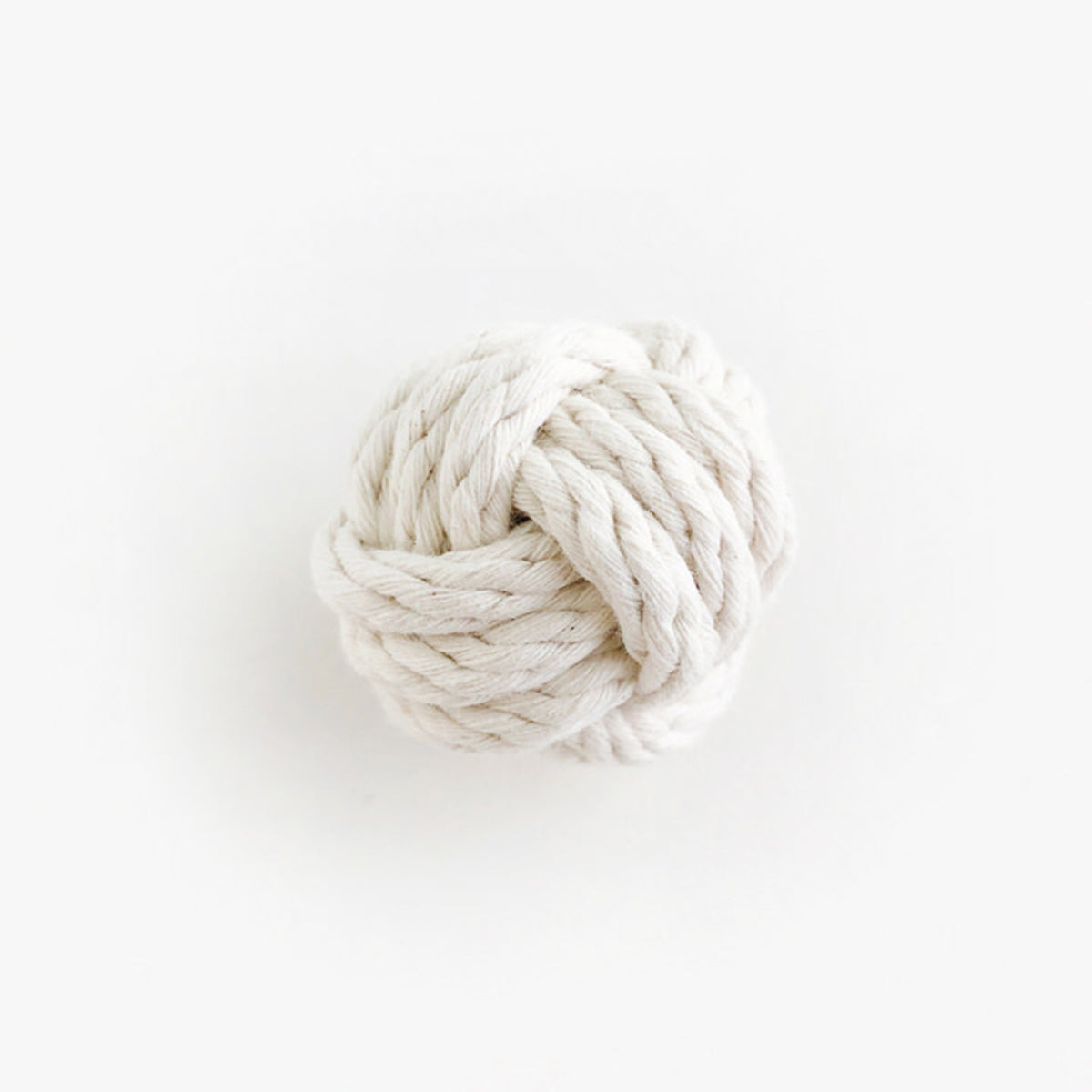 Siamese Social Club Rope Knot, Ball Cat Toy In White | at Made Moggie