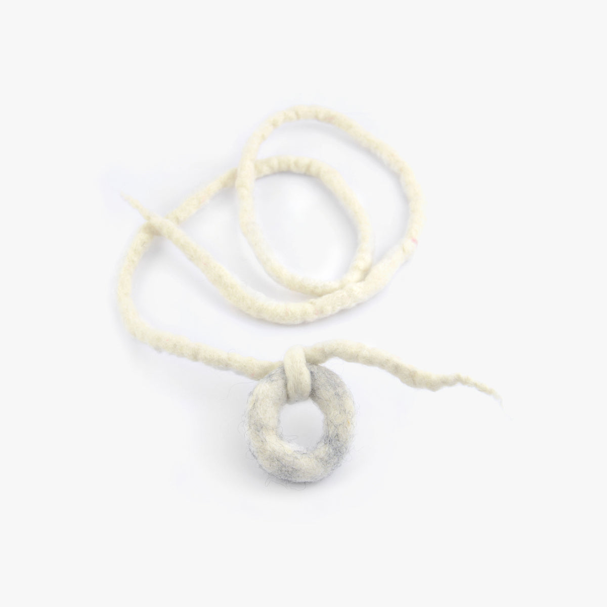 Stylecats Catch Me Charmer, White Felt Snake Cat Toy, With Ring | at Made Moggie