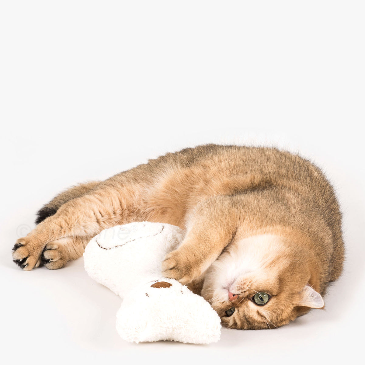 Profeline Catnip Buddy, Kicker Cat Toy In White Cotton | at Made Moggie