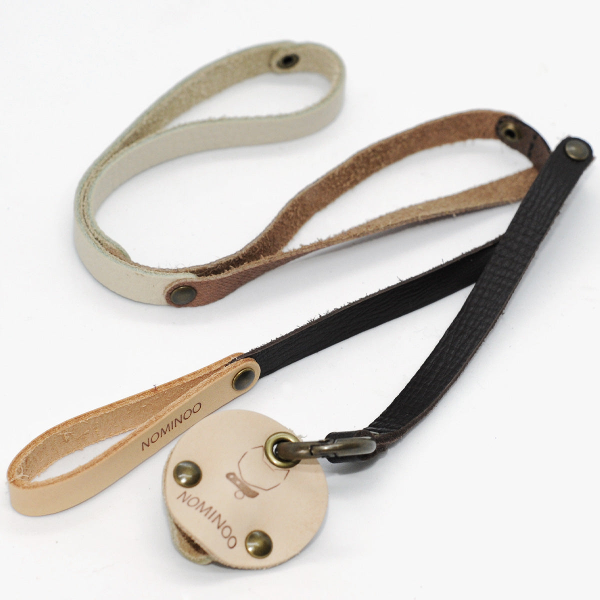 Nominoo Leather Snake Cat Toy, Charmer With Carabiner For Toy Attachments | at Made Moggie