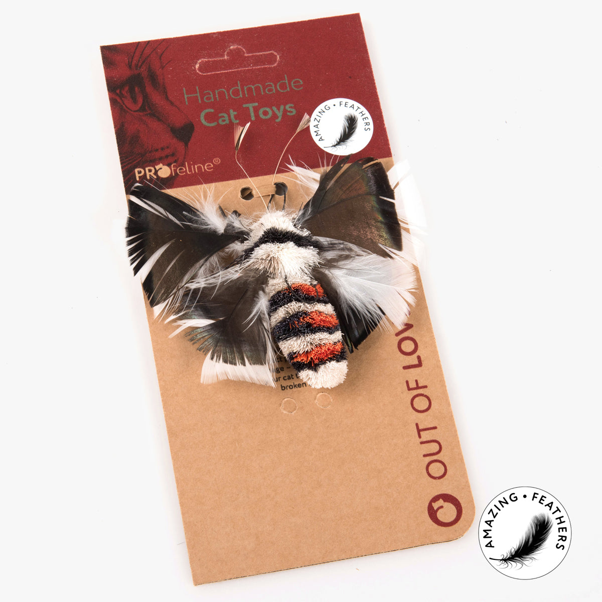 Profeline Winged Cat Toy, Made From Feathers | at Made Moggie