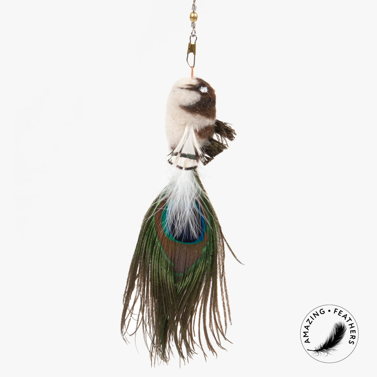 Profeline Paradise Refill, Wool Fish Cat Toy With Feather Tail | at Made Moggie