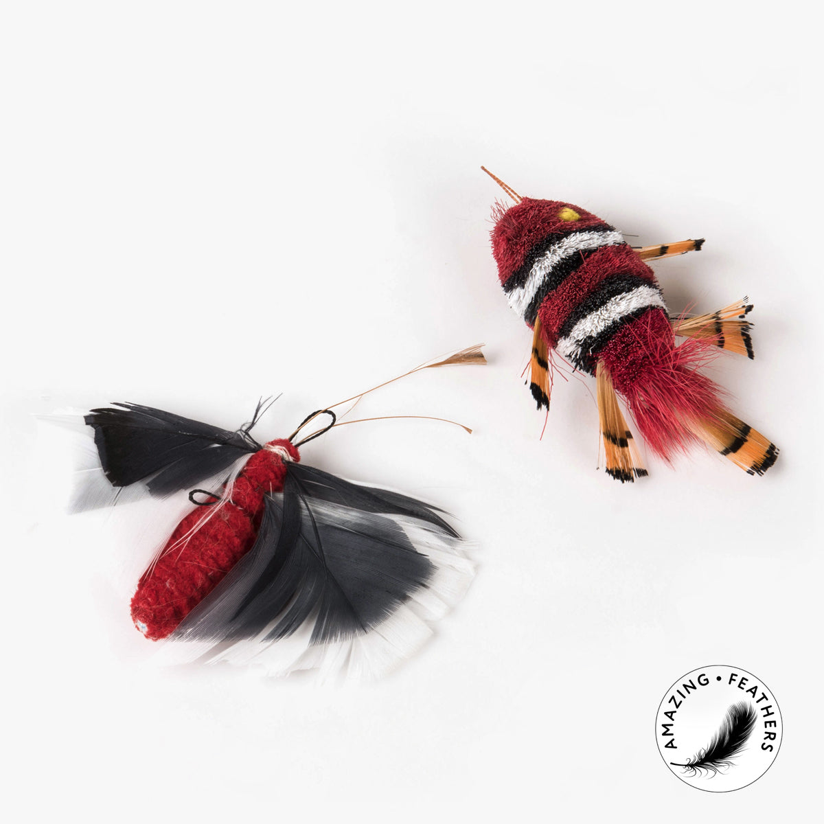 Profeline Feather Cat Toy & Bristle Fish Cat Toy | at Made Moggie