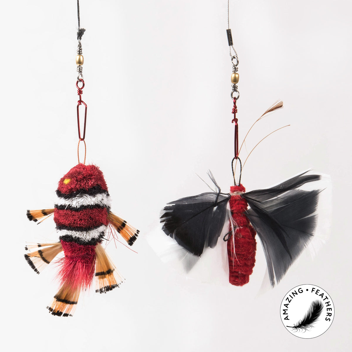 Profeline Special Edition In Red, Feather Butterfly & Bristle Fish Cat Toy | at Made Moggie