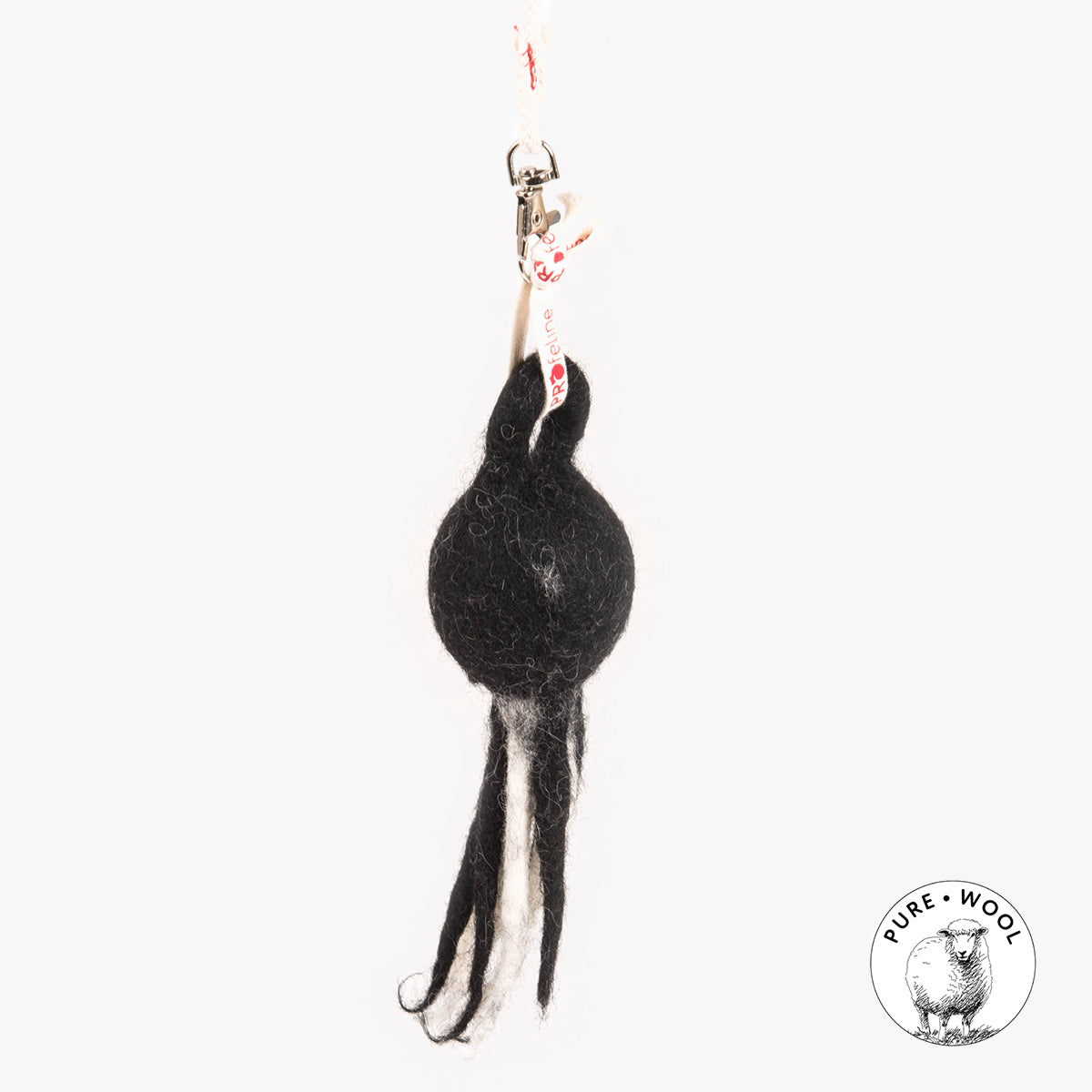 Profeline Ball Cat Toy, Kettle Bell Swing In Wool Felt With Tentacles | at Made Moggie
