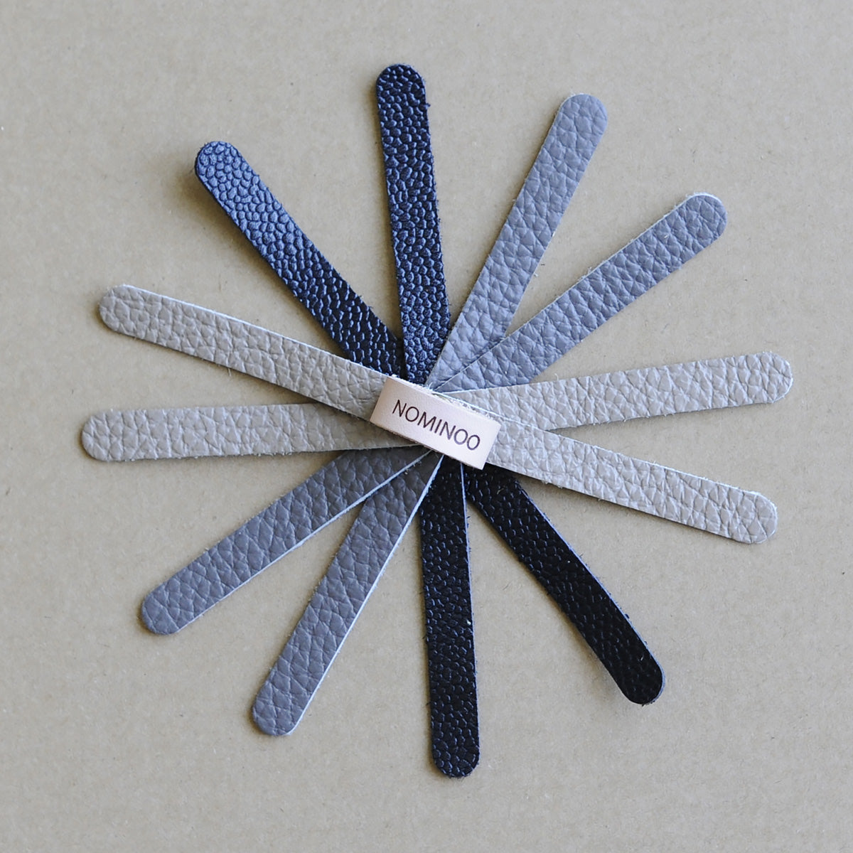 Nominoo Fringe Cat Toy, With Strips Of Leather In Grey | at Made Moggie