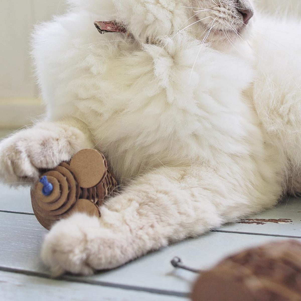 Cacao Pets Cardboard Mouse Cat Toy, Handmade In All Natural Materials | at Made Moggie