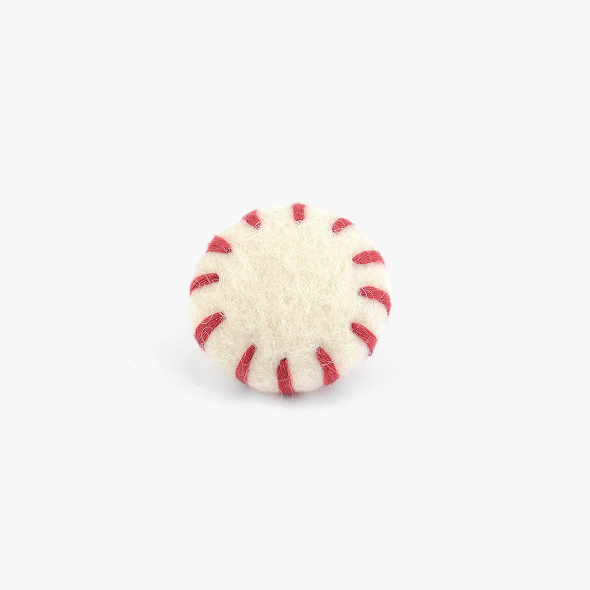 Stylecats Felt Cat Ball Toy, In Off-White | at Made Moggie