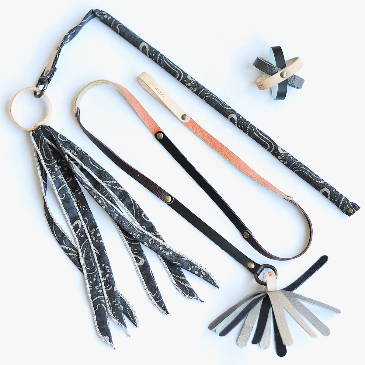 Nominoo Toy Gift Set For Cats, With Wand, Snake Charmer, Fringe & Ball Toy | at Made Moggie