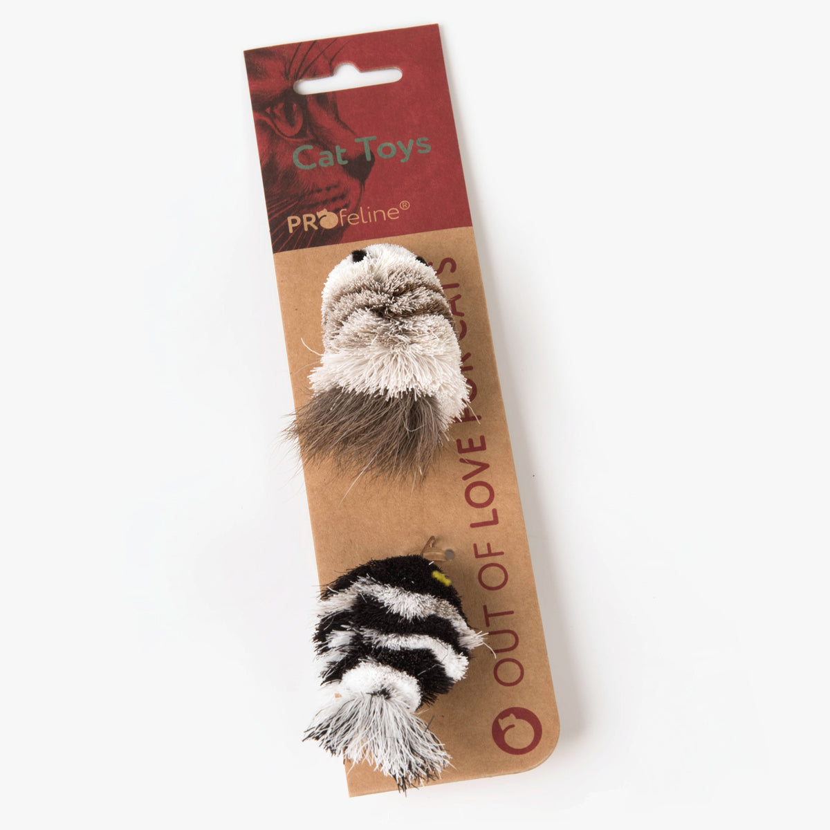 Profeline 2-Pack Cat Toy Set, With Natural Fish & Mouse | at Made Moggie