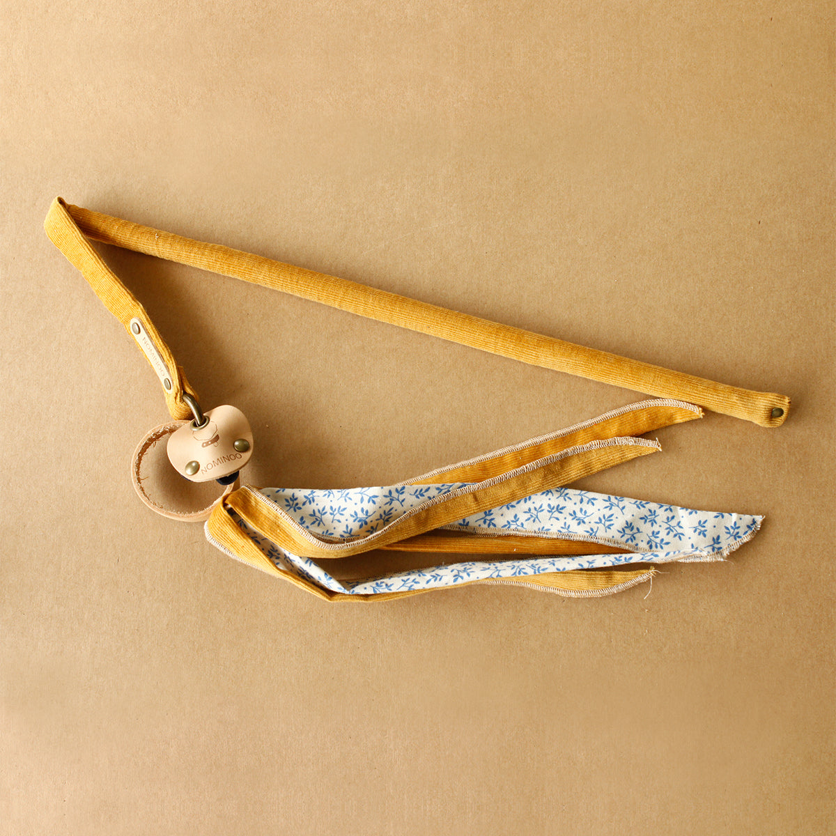 Nominoo Cat Teaser, With Wood Wand & Octopus Cat Toy, In Wood & Recycled Yellow Fabric | at Made Moggie