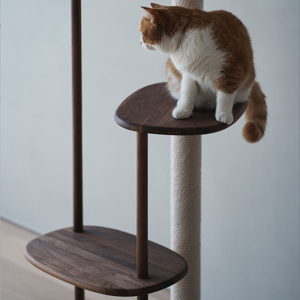 Karimoku Cat Solid Wood Cat Scratch Tower, In Modern Japanese Style | at Made Moggie