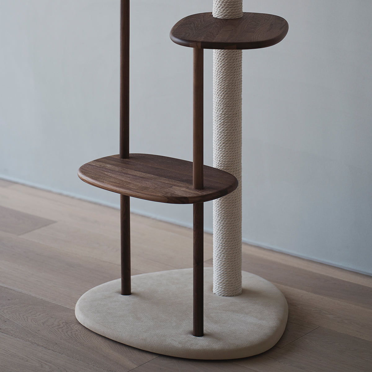Karimoku Cat Modern Cat Tree, Made From Solid Walnut Wood | at Made Moggie